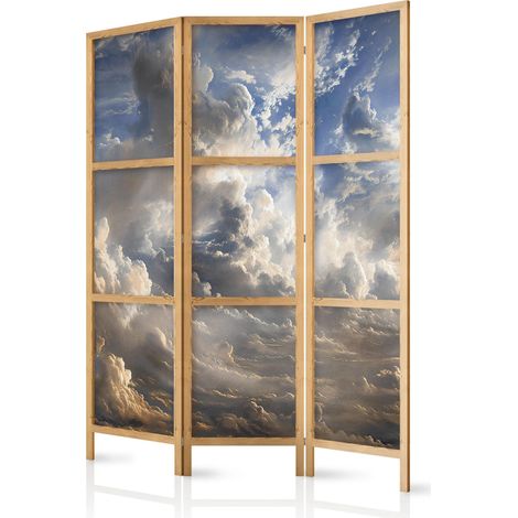 Paravento artgeist Riflessi dorati 135x172 cm legno fliselina