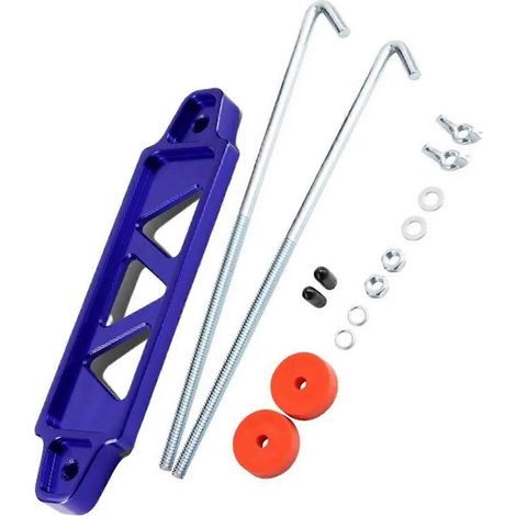 Support de montage de batterie de voiture réglable résistant à la corrosion, 200 mm, 230 mm, 250 mm, fixation par vis, type universel, compatible avec tous les modèles de voiture, bleu. (1/5)