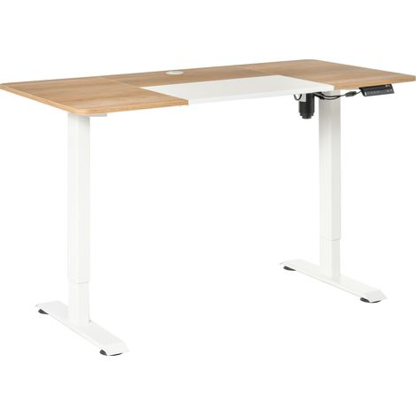 Scrivania elettrica regolabile 140x70 cm, altezza 72-116 cm, metallo HOMVRA (1/5)