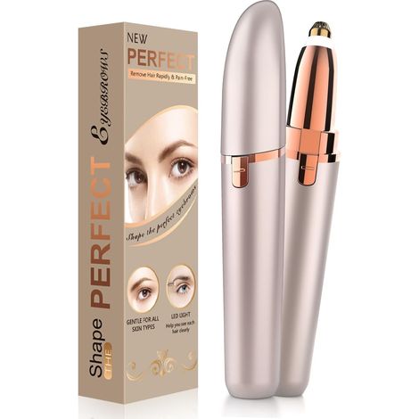Tondeuse à sourcils rechargeable pour femme, épilateur à sourcils portable et indolore avec lumière LED, rasoir électrique pour sourcils.