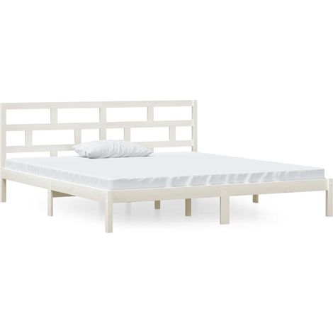 Maison Exclusive - Giroletto Bianco in Legno Massello di Pino 140x190 cm (1/5)