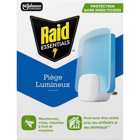 Raid Essentials Piège Lumineux Anti-Mouches - 1 Piège + 1 Recharge (1/5)