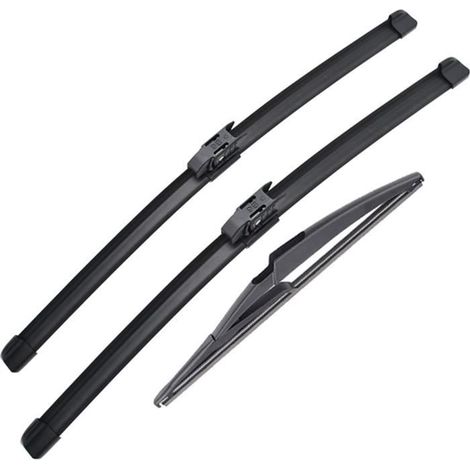XUKEY Lot de 3 balais d'essuie-glace avant et arrière pour Renault Captur 2017 2018 2019 2020 26"+16"+12" (1/4)