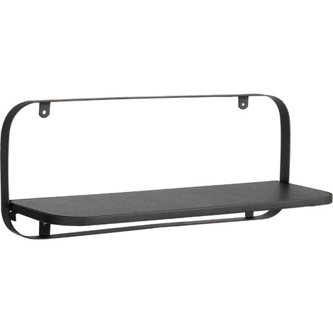 Étagère murale Moderne Amy Noir MDF et métal 2 Tailles disponibles 45 x 12 x 19,5 cm (1/5)