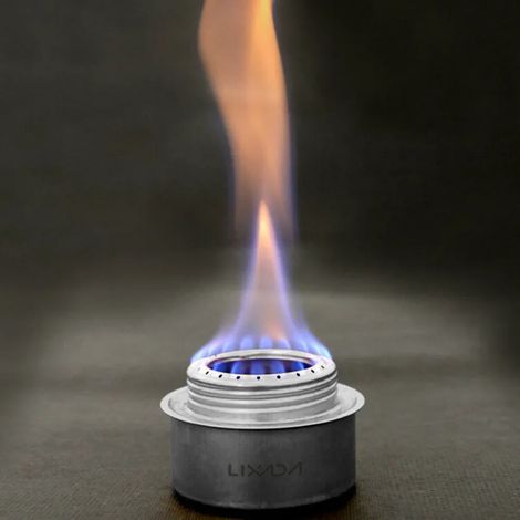Réchaud de camping, mini-réchaud de randonnée, réchaud de pique-nique ultraléger avec couvercle, adaptateur pour brûleur à alcool en alliage d'aluminium, réchaud de cuisine portable (1/4)