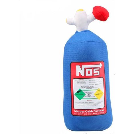 Peluche Bouteille de Protoxyde d'azote 30 cm, Coussin Doux et Amusant, Cadeau, Décoration Voiture, Appui-tête, Dossier, Soutien Nuque (1/5)