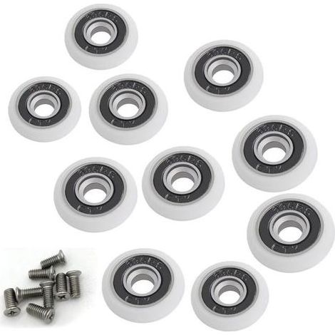Set mit 8 Ersatzrollen für Duschtüren, 19 mm Durchmesser (1/5)
