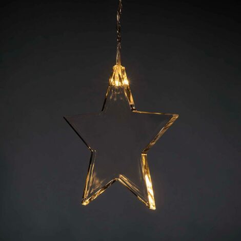 Konstsmide Guirlande lumineuse stalactites, étoiles pour l'intérieur/extérieur 3 V 8 LED blanc chaud Q152642 (1/5)