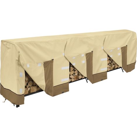 Firewood Rack Cover 12Ft, Heavy Duay Waterproof Log Rack Cover with 210D Oxford & Weather-Resistant,Firewood Storage Holder Cover for Indoor Outdoor - 144" L x 24" W x 42" H (1/5)