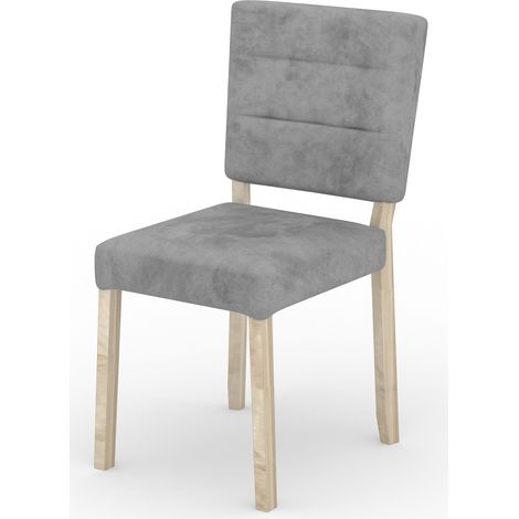 Chaise moderne en bois clair de sonoma et tissu au choix Kloba-Tissu 27126 (1/5)