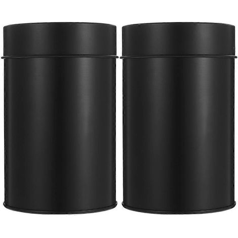 Lot de 2 boîtes à thé en fer-blanc avec couvercles hermétiques, pour le rangement du thé en vrac. (1/3)