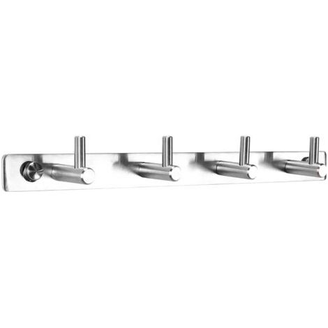 Wall mounted coat hooks for bathroom, towel rack, towel holder, storage, toilet, kitchen, stainless steel (1/5)
