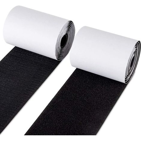 Fermetures velcro autocollant double face 150 x 10 cm - Pour coussin de canapé - Bande de fixation kussen à coudre - Fermeture velcro - Zwart (1/5)