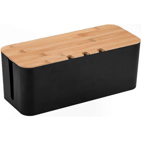 Support élégant pour multiprises, organiseur de câbles pour bureau et maison, gestion de fils moderne pour espaces de travail, design raffiné, kit de rangement compact (1/5)