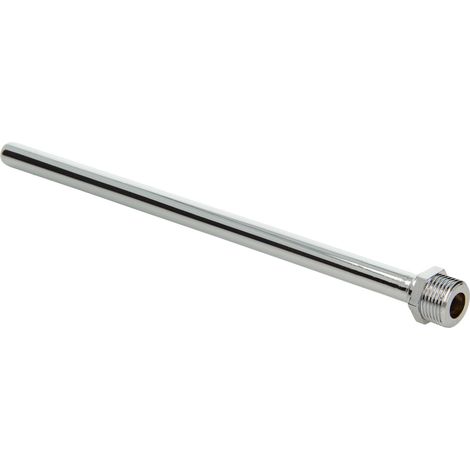 tecuro Anschluss - Verbindungsrohr AG 3/8 Zoll x Ø 10 mm x 210 mm - Kupfer/Messing verchromt (1/5)