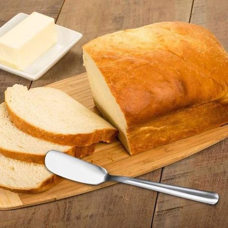 Couteau à fromage, couteau à beurre, spatule à pâte, couteau à confiture, couteau à sandwich à long manche et lame extra épaisse, ensemble de couteaux classiques en acier inoxydable pour S (1/5)