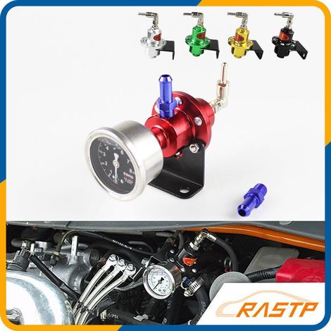 Pièces de modification automobile : soupape de régulation de pression de carburant, turbocompresseur, régulateur de pression, adaptateur universel, lot de 1 pièce argentée (1/4)
