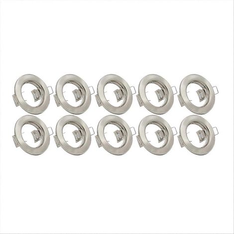 Satinierter runder LED-Einbaustrahler-Montagerahmen, kompatibel mit MR16 GU10 Deckenstrahlern (1/5)