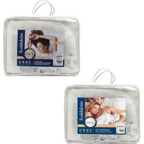 Scaldaletto elettrico matrimoniale o singolo scaldasonno bianco basso consumo ri - decoro: Scaldaletto singolo (1/4)
