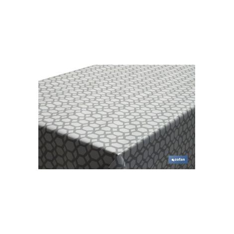 ROLLO MANTEL ANTIMANCHAS 1,40 x 25m 50% ALG/50% PVC. HEXAGONOS (1/4)
