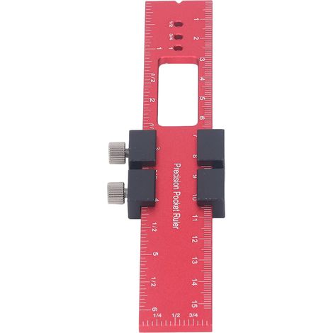 Règle de menuisier 160 mm en aluminium avec guide coulissant pour traçage précis (1/5)