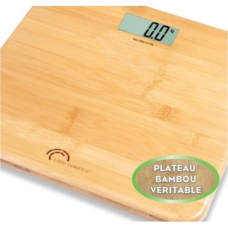 Pèse-personne électronique, 150 kg / 100 g, Bambou véritable (1/5)