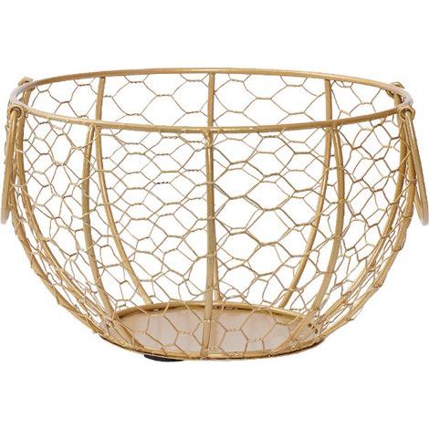 Panier de rangement en métal pour œufs de cuisine(or) (1/5)