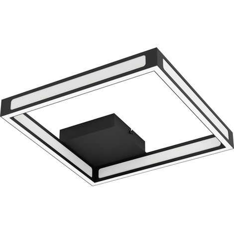 Eglo LED Deckenleuchte Altaflor warmweiß 31,5x31,5cm schwarz Deckenlampe (1/3)
