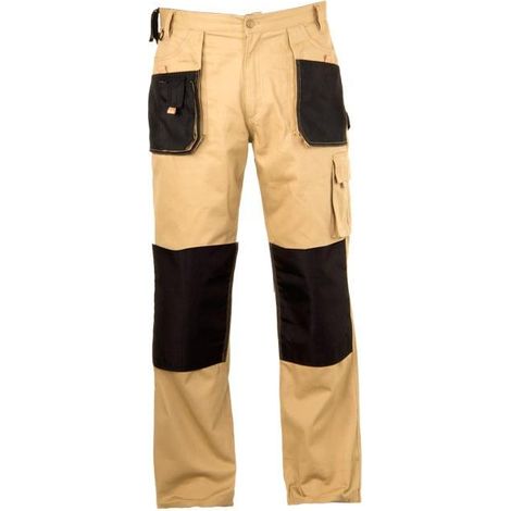 Beige Hose, 100 % Baumwolle, Größe S (48), CE-Kennzeichnung, lahti (1/2)