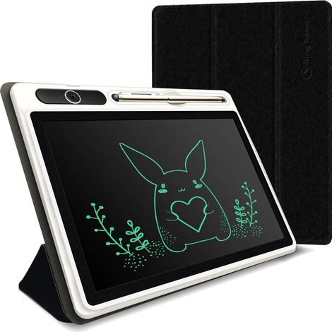 Tableta de escritura LCD, tableta gráfica electrónica digital portátil de 10 pulgadas, bloc de escritura a mano con bloqueo de memoria y funda protectora para niños, hogar, escuela y oficina. (1/5)