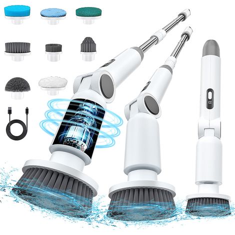 APEX Cordless Electric Spin Scrubber ,4000mAh  2 Speed Modes - IPX7 Waterproof Shower,Effortless Home Cleaning (1/4)