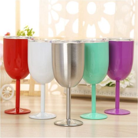 1 couleur : Vert menthe Matériau : Verre à vin en acier inoxydable, grande capacité, résistant à l'usure. (1/5)