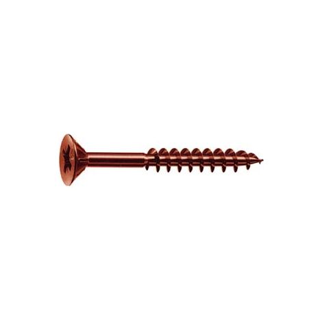 VITI PANEL-VIT PF TESTA SVASATA PIANA ACCIAIO BRONZATO- - ø mm.4x60 filetto mm.34 - 200 pezzi MUSTAD