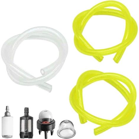 Kit de 3 tuyaux de Carburant avec Filtre à Carburant et Ampoule d'amorce, pour Poulan Weedeater Craftsman Husqvarna Trimmer Tronçonneuse Soufflante Zama Stihl (1/5)