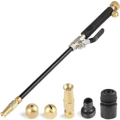Jet Pressure Washer, High Pressure Hose Nozzle, Pressure Washer Lance, Expandable Garden Hose End, Window Cleaning Sprayer (Adjustable + Black) 25-26 (1/5)