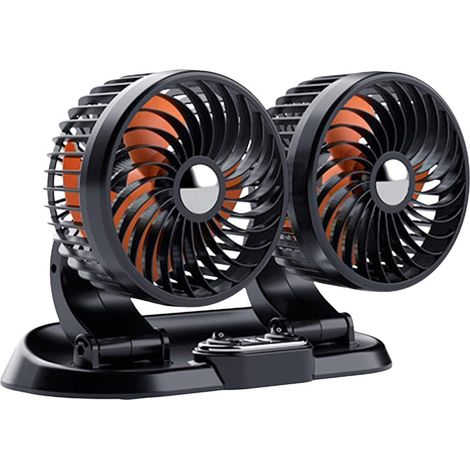 Ventilateur de voiture USB 24V à double ventilation pour fenêtres Accessoires Auto pour Camping et Voiturette de GolfVentilateur USB 24V à double ventilation pour voiture, idéal pour améliore (1/5)