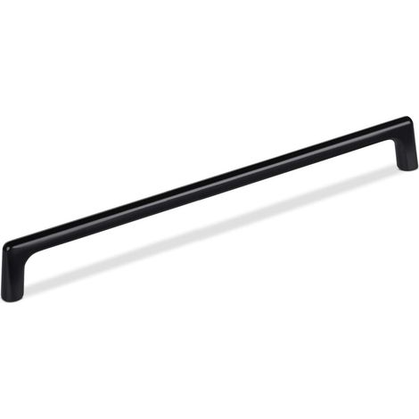 Möbelgriff Bügelgriff BLACKLINE III BA 256 mm schwarz matt inkl. Schrauben, 10 Stück