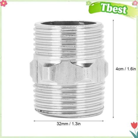 Raccord Fileté - Acier Inoxydable - Mamelon Male 1 Pouces - Pour Plomberie Et Gaz - 2 Pièces (1/4)