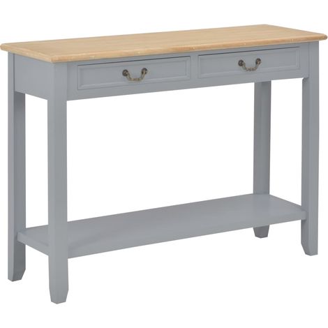 Konsolentisch Grau 110 x 35 x 80 cm Holz