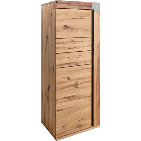 Highboard Wildeiche / Zerreiche 53x45x142 natur geölt NEW AMSTERDAM 06 (1/3)