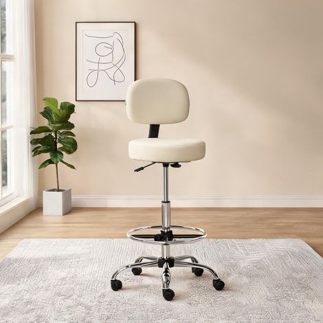 Tabouret de bar beige 56 x 57 x 104 cm (1/5)