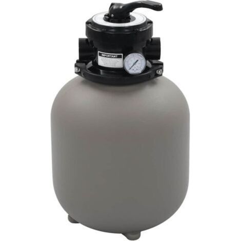 Sand filter for swimming pool with 4 position valve Gray 350 mm