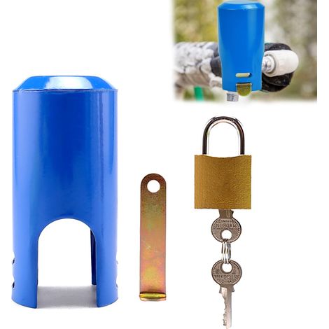 Serrure de Robinet d'extérieur, Verrou de Robinet, Serrure de Robinet, Cadenas Robinet Exterieur, Cadenas de Antivol pour Tuyau Jardin à l'extérieur, Pour Une Utilisation En Extérieur, Jardin, Cuisine (1/5)