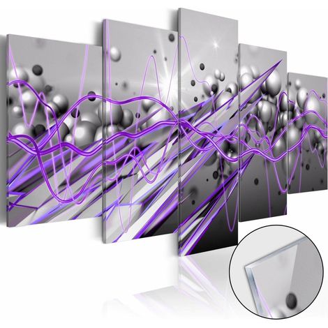 Tableau sur verre grève violette - 200 x 100 cm (1/4)