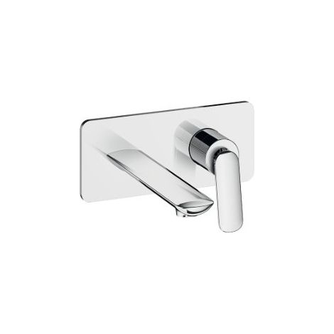 Façade mitigeur lavabo encastré avec bec de 185 mm Chromé - CRISTINA ONDYNA FL25651 (1/2)