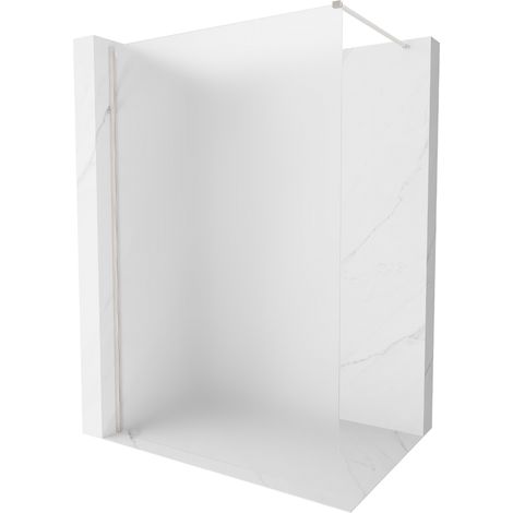 Mexen Kioto-X Duschwand Walk-in 150 x 200 cm, mattiert 10 mm, gebürsteter Nickel - 800-150-101-97-30-X