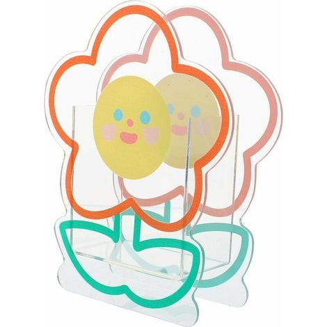 Porte-stylo dessin animé vase acrylique boîte de rangement transparente vase transparent porte-stylo acrylique fille pinceau de maquillage