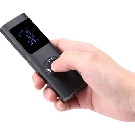 Telémetro Láser 40m, Portátil, Numérique, Medición Distancia, Superficie, Volumen, Función Pythagore, IP54, LCD Rétro-éclairage, USB Recargable (1/5)