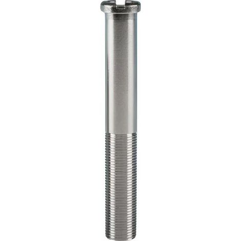 Bouchon d'évier en acier inoxydable – Vis seule pour bonde évier – Diamètre 12 mm – Hauteur 85 mm – Fixation pour évier jusqu'à 76 mm d'épaisseur –