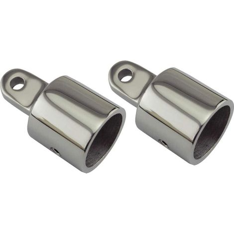 Juego de 2 tapas deslizantes de acero inoxidable de 25 mm para yates y embarcaciones, herrajes para toldos y accesorios para cúpulas. (1/4)